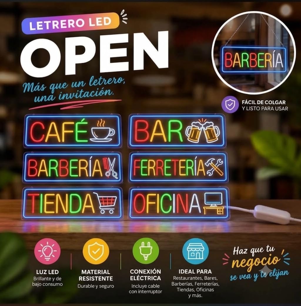SOLOLED Letrero led neón flex Pinchos & vinos cartel metacrilato transparente medidas 40cm aproximadamente alimentacion 12 v