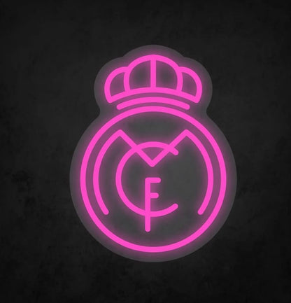 SOLOLED Lámpara LED Decorativa Madrid, Luz Neón Rosa, Logotipo Deportivo Iluminado