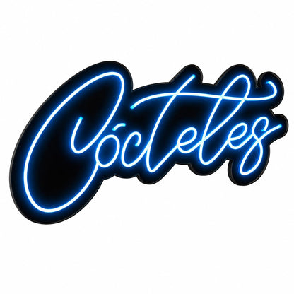 soloLED Letrero CARTEL COCTEL boda LED NEON Escaparate, Decoración de Pared en Metacrilato, Luz Brillante, aproximadamente 70cm aproximadamente alimentación 12v