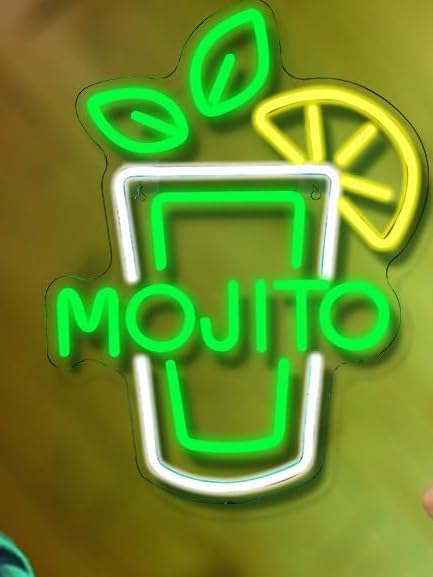 Letrero de neón mojito