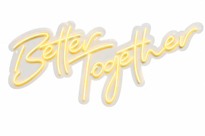 SOLOLED Letrero Neón LED 'Better Together' 75cm Cartel Luminoso Decorativo para Boda, Aniversario, Dormitorio, San Valentín, Regalo de Pareja, 12V Bajo Consumo