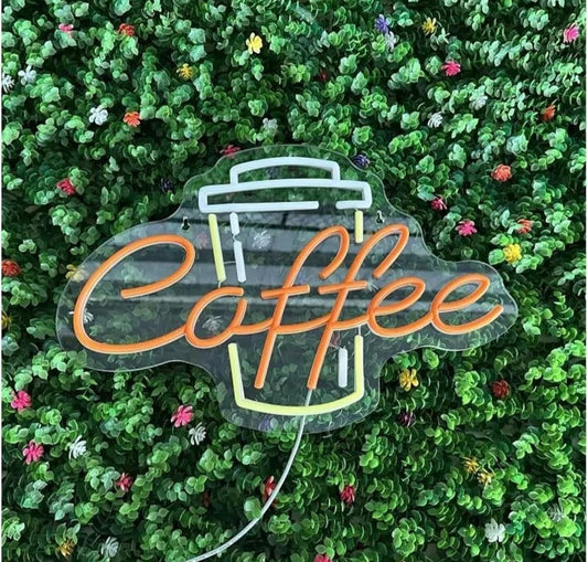 Luces Art Decoration Neón LED Diseño Café 12v(45x30cm) Decoración De Pared Decoración De Cafetería Decoración De Restaurante
