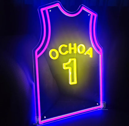 Letrero Neón LED Baloncesto Personalizado con Nombre | soloNEON