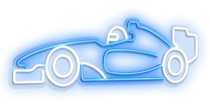 soloLED Letrero Coche deportivo carrera azul Cartel Luminoso LED Escaparate, Decoración de Pared en Metacrilato, Luz Brillante, aproximadamente 51x21cm alimentación 12v