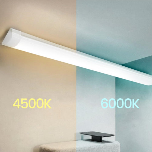 M Ledme - Pantalla LED luminaria Lineal Fast Con Led Integrado 40W, 4000 lúmenes, 1200 mm, Cable De Conexión Incluido, Aluminio/ABS, ideal para interiores.