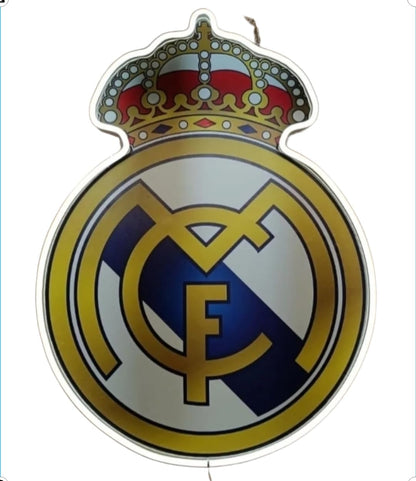 SOLOLED Regalos Madrid Escudo Decoración de Pared con Corona Real, Fondo Verde