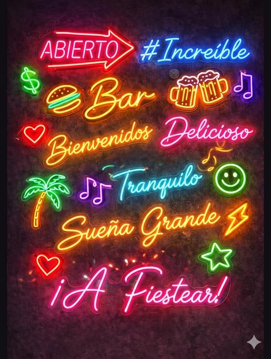 Letrero Neón LED de El Mejor Tardeo y Nochero, Luz Neón con Base Metacrilato Transparente, Cadena, Cable de 1.5 m y Alimentación 12v, Decoración de Pared, Medidas 90x40 cm