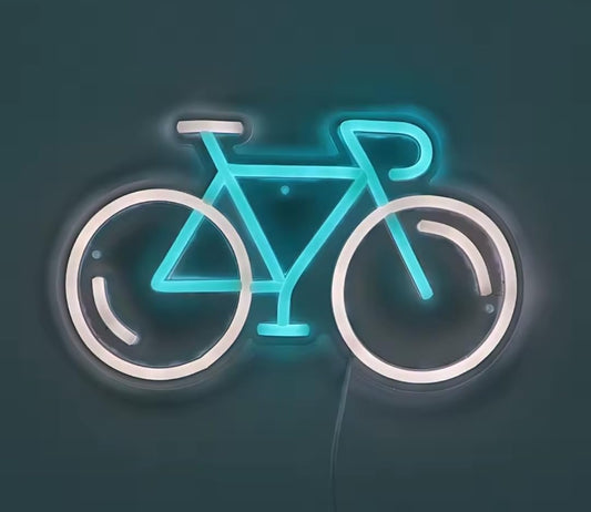 Letrero de Neón LED Vibrante para Bicicleta - Alimentador 12v, Eficiente en Energía, Decoración Montable en Pared para Hogar, Bar, Clubes de Ciclismo y Más - Tamaño de 30cm cm x 20cm, Fácil Instala