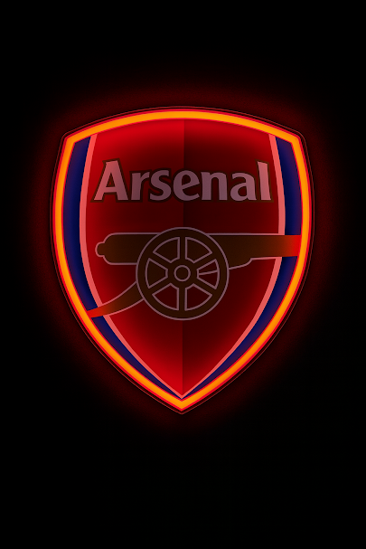 Escudo de futbol Club ARSENAL, Diseño con medidas metacrilato 40x35cm aproximadamente dependiendo el diseño del escudo con neon led,metacrilato y vinilo color.Alimentacion 12v,cable 2m y cadena para colgar en pared incluido.
