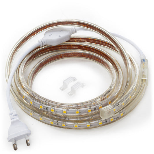 Tira de 60 LEDs/M 2700ºK SMD3528 220VAC x1M 40.000H [GR-3528220VAC1M-0002]-Blanco Cálido