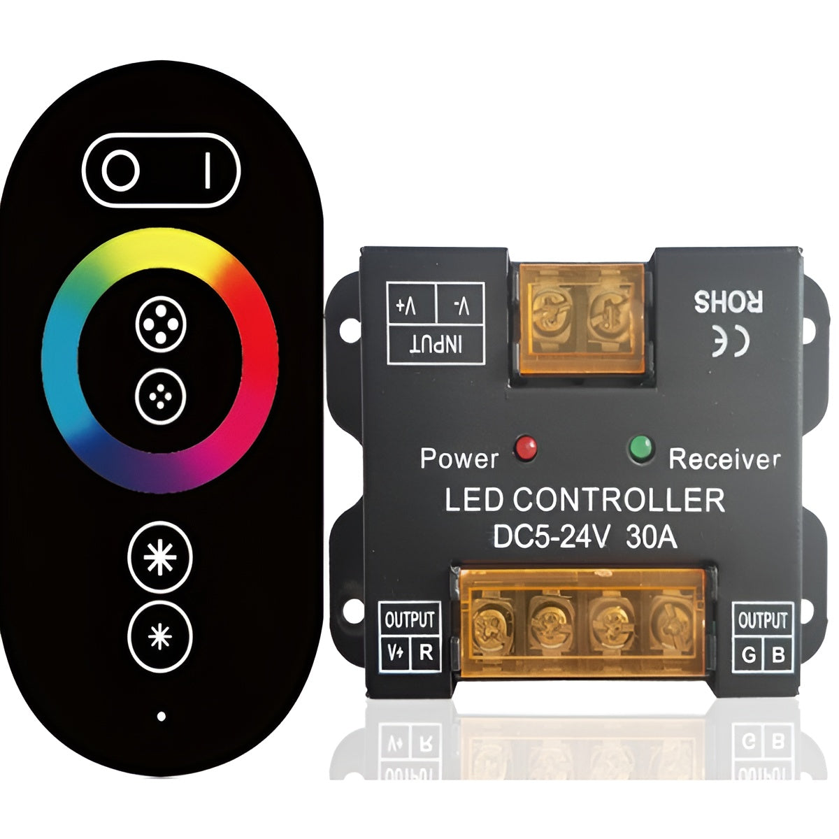 Controlador LED Táctl RGB RF Carcasa Metálica [HLP-YS-RFXTC-03]