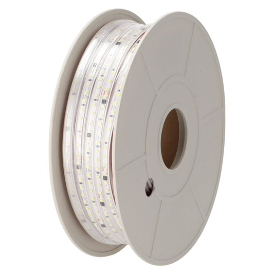 Tira de 60 LEDs/M 1500Lm/M 3000ºK SMD2835 Autorectificada 220VAC IP65 x50M 40.000H