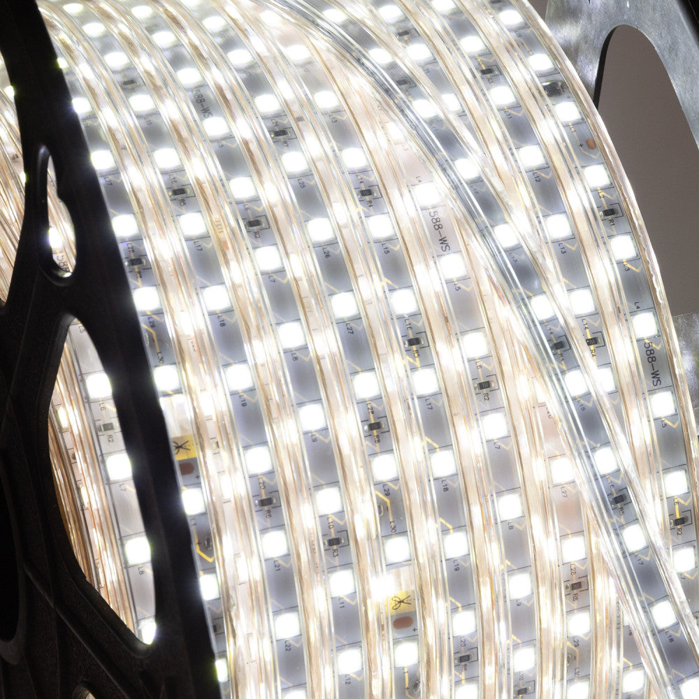 Tira de 60 LEDs/M 500W 42.000Lm SMD5050 220VAC IP65 x50M 40.000H  [HO-220-60-50M-R]