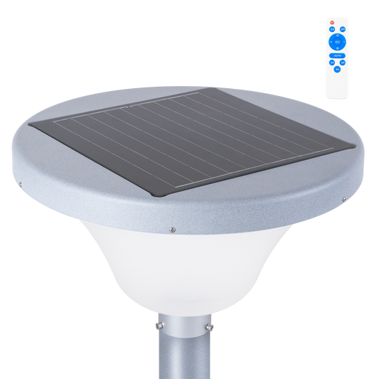 Farola LED Solar Circular para Jardines 45W con Detector Proximidad