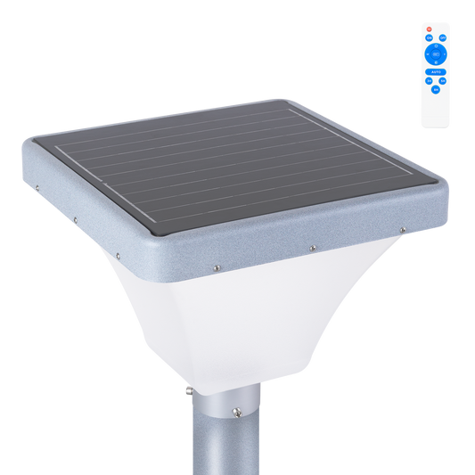 Farola LED Solar Rectangular para Jardines 45W con Detector Proximidad