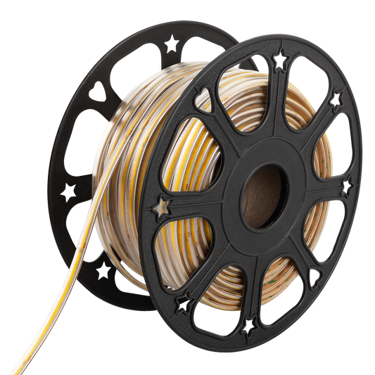 Tira de Leds COB Autorectificada 220VAC 10W/m IP65 - 50 Metros Cinta 3M Blanco Natural 4000K