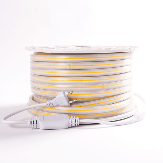 Tira LEDs COB 450W 34.200Lm CRI85 220VAC x 50M [HO-COB220-9W-WW]-Blanco Cálido