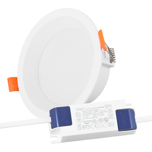 Downlight LED 12W 140Lm/W Driver LIFUD Flicker Free 4000ºK [HO-DL01-LI-12W-W]