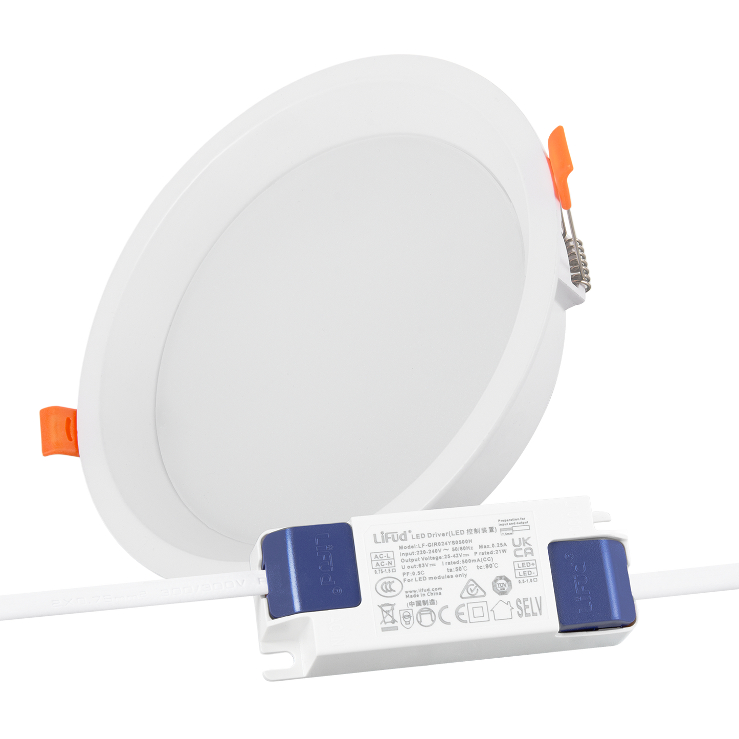 Downlight LED 20W 140Lm/W Driver LIFUD Flicker Free 4000ºK [HO-DL01-LI-20W-W]