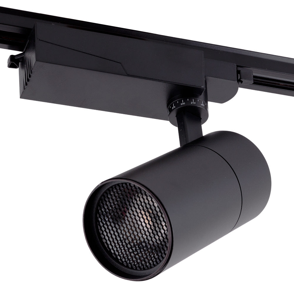 Foco de Carril LED  30W 2527Lm CRI90 2700ºK Monofásico 40.000H Antideslumbrante  [HO-FC-30W-AD-B-WW]