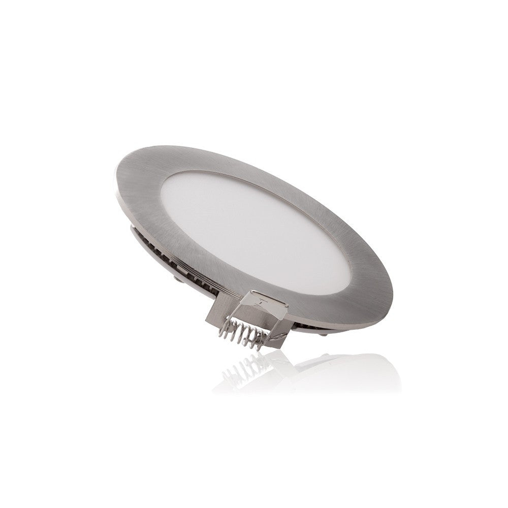 Placa LED 9W 900Lm P.F. 0.99 Níquel Satinado 230V AC [HO-PLCIR9WHPNS-9W-CW]