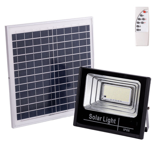 Proyector LED Solar 120W 4000K Panel: 6V/15W Batería: 3,2V/8000MaH Control Remoto  [HO-SOLARFL-120W-01-W]