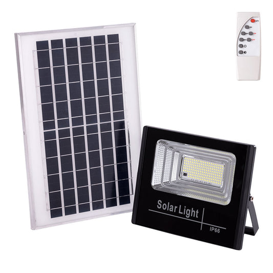 Proyector LED Solar 65W 4000K Panel: 6V/8W Batería: 3,2V/5000MaH Control Remoto  [HO-SOLARFL-65W-01-W]