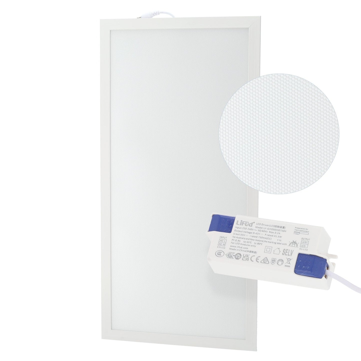 Panel LED 28W 2800Lm 4000ºK 60X30Cm 40.000H  Driver Lifud UGR17  [HOPBD3060LIUGR17-W]