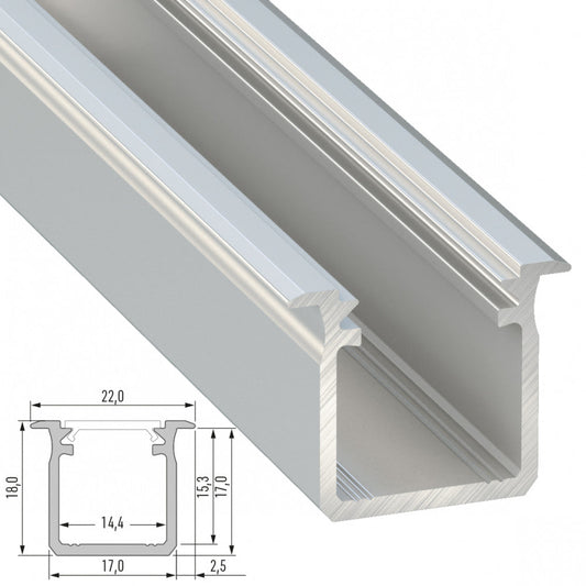 Perfíl Aluminio Tipo G 2,02M - Lacado Blanco