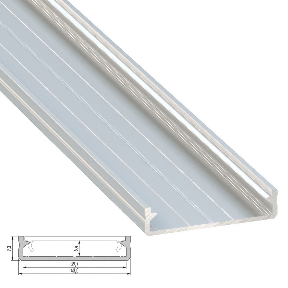 Perfil Aluminio Tipo SOLIS 2,02M