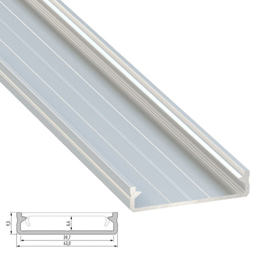 Perfil Aluminio Tipo SOLIS 2,02M