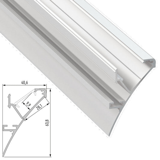 Perfíl Aluminio  LOGI 2,02M - Lacado Blanco