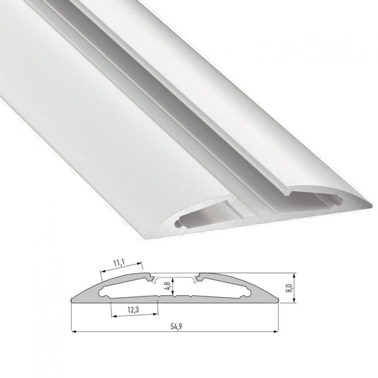 Perfíl Aluminio Tipo RETO 2,02M - Lacado Blanco