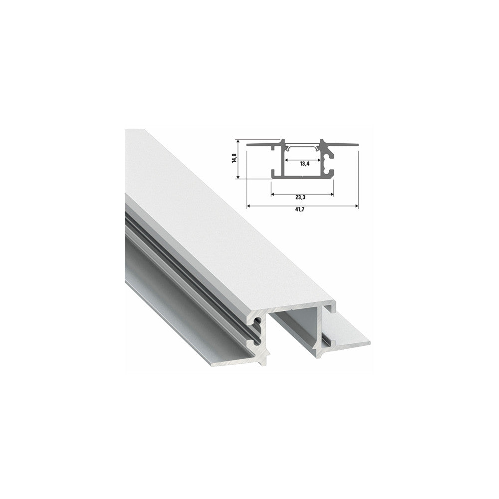 Perfíl Aluminio Tipo MONO 2,02M - Lacado Blanco