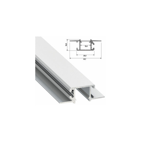 Perfíl Aluminio Tipo MONO 2,02M - Lacado Blanco