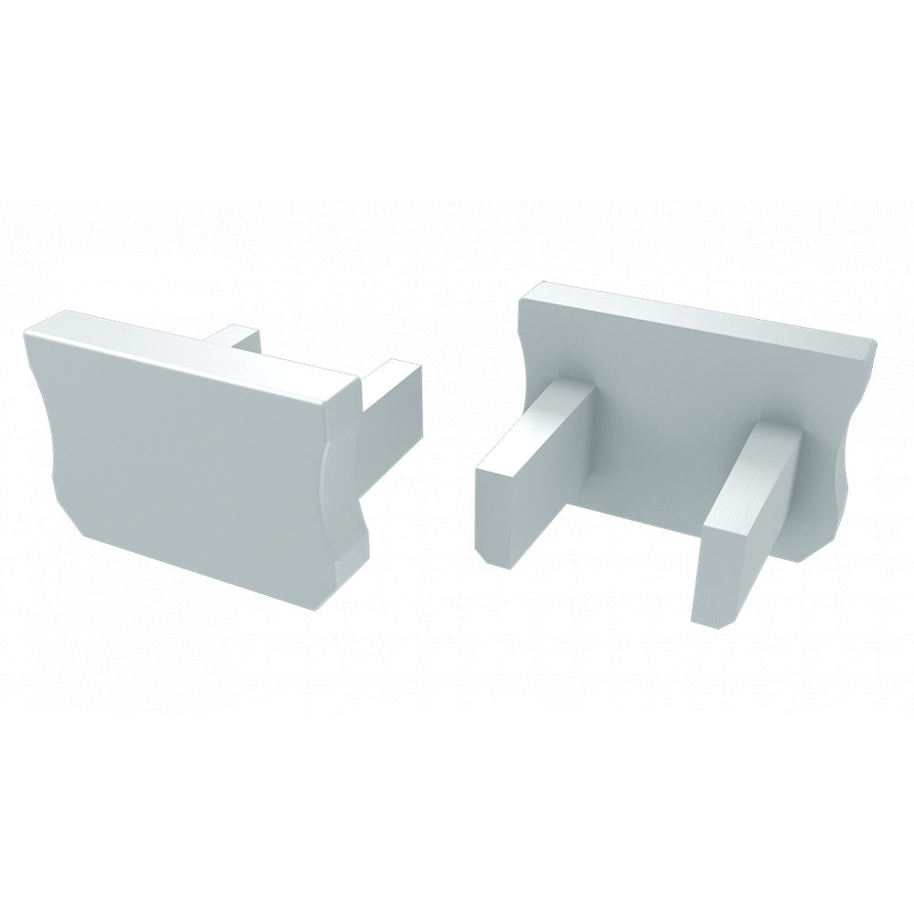 Tapón Final Perfíl Tipo X - Plástico Inox-Con Agujero
