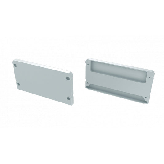 Tapón Final Perfíl Tipo LARGO - Aluminio - Blanco - Con Agujero