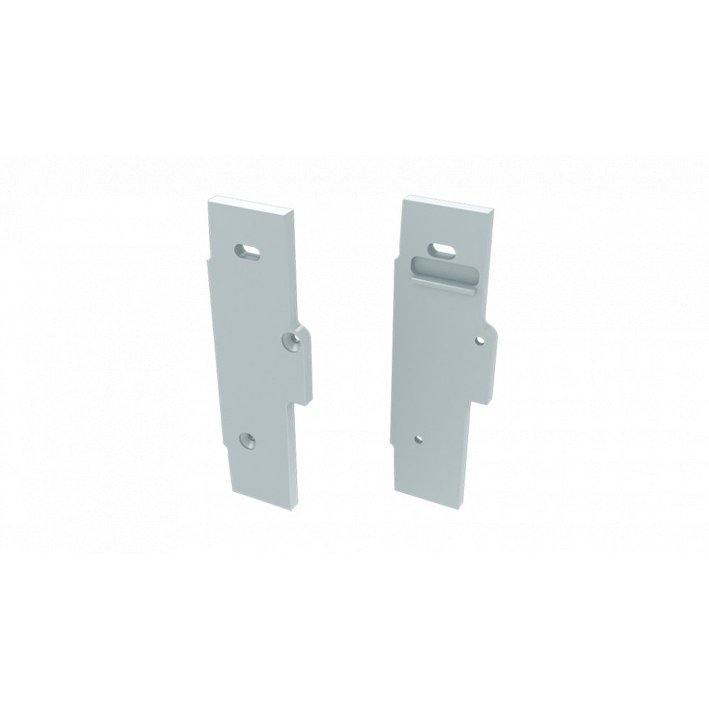 Tapón Final Perfíl Tipo TIANO Recto - Aluminio - Plata - Izquierda - Con Agujero