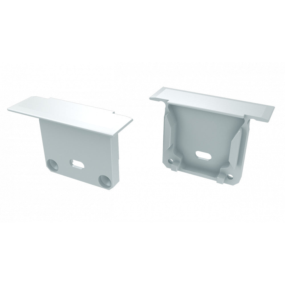 Tapón Final Perfíl Tipo inDILEDA - Aluminio - Plata - Con Agujero