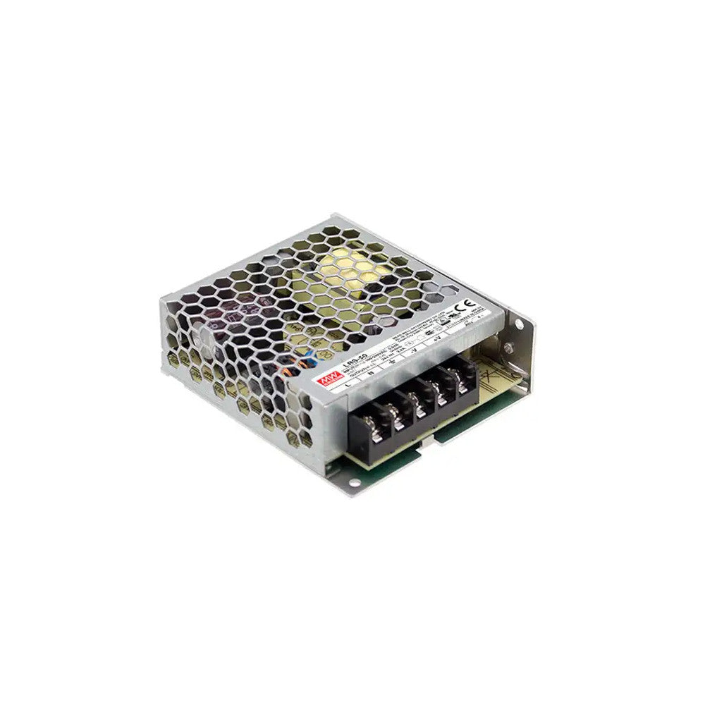 RS-50-15  Transformador MEANWELL Entrada 88-264VAC Salida 15VDC 3,4A 51W Aislamiento 3000VAC