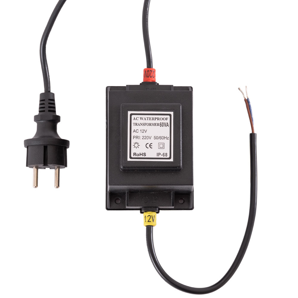 Transformador -  Fuente de Alimentación AC/DC -  Convertidor AC/DC 230 VAC/12VDC -  60W  IP68 [PL21900060WIP68]