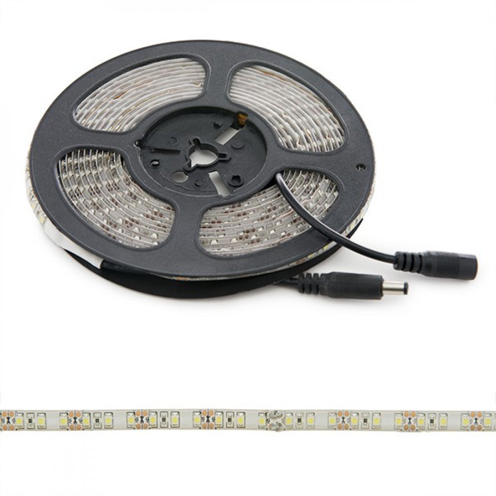 Tira de 600 LEDs 48W 2.400Lm CRI85 6000ºK SMD3528 12VDC IP65 x5M 40.000H [PL219006W]-Blanco