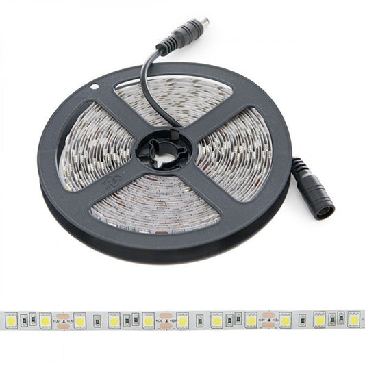 Tira de 300 LEDs 72W 3.780Lm CRI85 6000ºK SMD5050 12VDC x5M 40.000H [PL219009W]-Blanco Frío