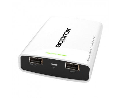 ÷ Approx power bank de bolsillo universal evolution 7800 mah (blanco)
