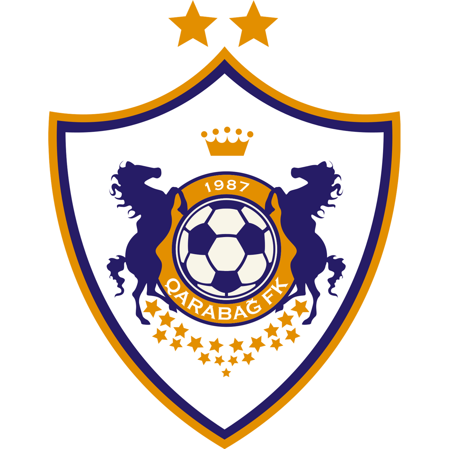 Escudo de futbol  FK Qarabag Club, Diseño con medidas metacrilato 40x35cm aproximadamente dependiendo el diseño del escudo con neon led,metacrilato y vinilo color.Alimentacion 12v,cable 2m y cadena para colgar en pared incluido.