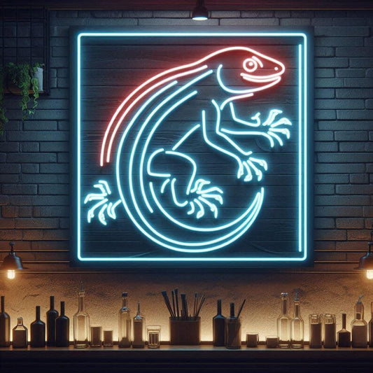 Letrero Luminoso de Neón LED – Diseño Lagarto