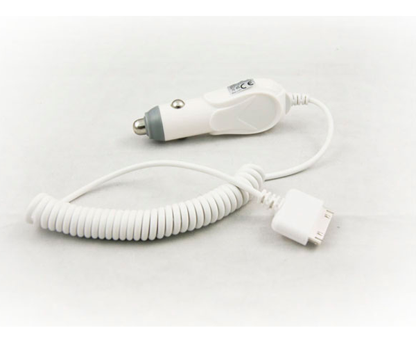 Cargador de coche-mechero con cable iPhone 4  / Blanco / Mtk