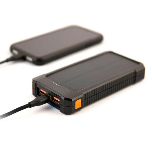 PowerBank Solar Gembird Type-C / 10.000 mah / 1x Type-C / 2x USB / Negro / PB10-SOLAR-1