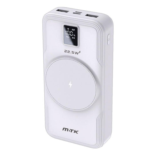 PowerBank TD2127 Type-C / 20000 mah / 1xType-c / Carga inalambrica QI 15w / Usb / QC 22.5w / Blanco / MTK  0251271