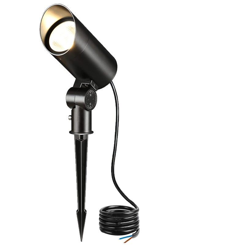 Foco Led con Pincho Jardín 18W 60º IP65 3000ºK Acabado Negro